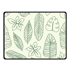Banana Leaves Draw  Double Sided Fleece Blanket (small)  by ConteMonfrey