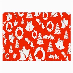 Orange  Card Christmas December Large Glasses Cloth (2 Sides) by artworkshop