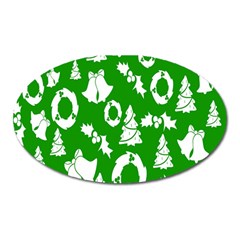 Green Card Christmas December4 Oval Magnet by artworkshop