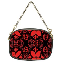 Christmas Red Black Xmas Gift Chain Purse (one Side) by artworkshop