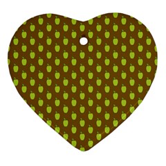 All The Green Apples  Heart Ornament (two Sides) by ConteMonfrey