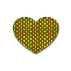 All The Green Apples  Rubber Heart Coaster (4 Pack) by ConteMonfrey
