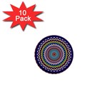 Kaleidoscope Geometric Circles 1  Mini Buttons (10 pack) 