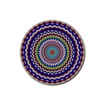 Kaleidoscope Geometric Circles Rubber Round Coaster (4 pack)