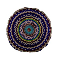 Kaleidoscope Geometric Circles Standard 15  Premium Flano Round Cushions by danenraven