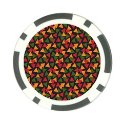 Ethiopian Triangles - Green, Yellow And Red Vibes Poker Chip Card Guard by ConteMonfreyShop