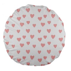 Small Cute Hearts   Large 18  Premium Flano Round Cushion  by ConteMonfreyShop
