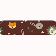 Rabbits, Owls And Cute Little Porcupines  Large Bar Mat by ConteMonfreyShop