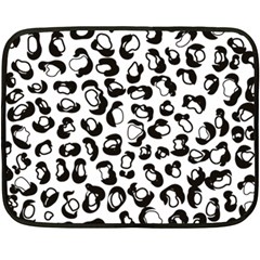 Black And White Leopard Print Jaguar Dots Double Sided Fleece Blanket (mini) by ConteMonfreyShop