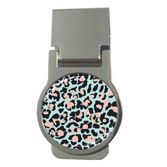 Blue And Pink Jaguar Dots Leopard Money Clip (round) by ConteMonfreyShop