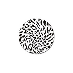 Leopard Print Black And White Draws Golf Ball Marker by ConteMonfreyShop