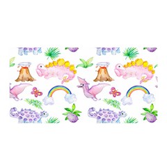 Dinosaurs Are Our Friends  Satin Wrap 35  X 70  by ConteMonfreyShop