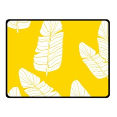 Yellow Banana Leaves Fleece Blanket (small) by ConteMonfreyShop