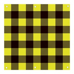 Black And Yellow Big Plaids Banner And Sign 3  X 3 