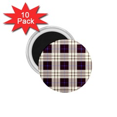 Gray, Purple And Blue Plaids 1 75  Magnets (10 Pack) 