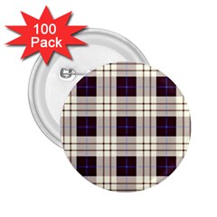 Gray, Purple And Blue Plaids 2 25  Buttons (100 Pack) 