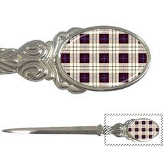 Gray, Purple And Blue Plaids Letter Opener