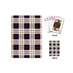 Gray, Purple And Blue Plaids Playing Cards Single Design (mini)