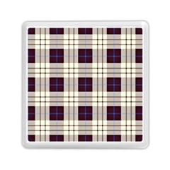 Gray, Purple And Blue Plaids Memory Card Reader (square)