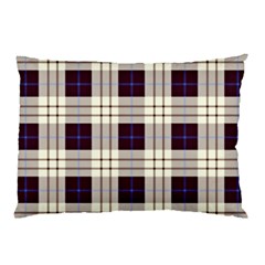 Gray, Purple And Blue Plaids Pillow Case (two Sides) by ConteMonfrey