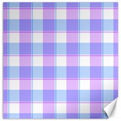 Cotton Candy Plaids - Blue, Pink, White Canvas 12  X 12 