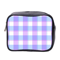 Cotton Candy Plaids - Blue, Pink, White Mini Toiletries Bag (two Sides)