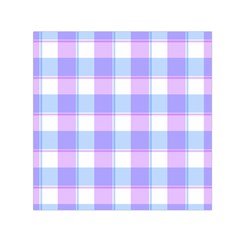 Cotton Candy Plaids - Blue, Pink, White Square Satin Scarf (30  X 30 )