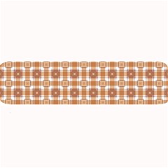 Cute Plaids - Brown And White Geometrics Large Bar Mats by ConteMonfrey