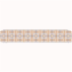 Portuguese Vibes - Brown And White Geometric Plaids Small Bar Mats by ConteMonfrey