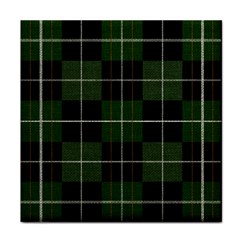 Modern Green Plaid Face Towel by ConteMonfrey