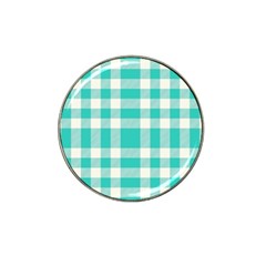 Turquoise Small Plaids  Hat Clip Ball Marker (4 Pack) by ConteMonfrey