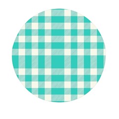 Turquoise Small Plaids  Mini Round Pill Box (pack Of 3) by ConteMonfrey