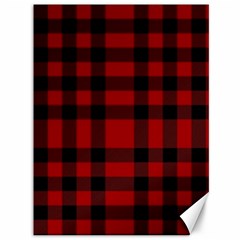 Red And Black Plaids Canvas 36  X 48  by ConteMonfrey