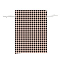 Purple Black Small Plaids Lightweight Drawstring Pouch (m) by ConteMonfrey