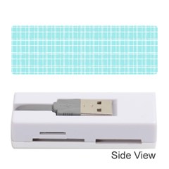 Turquoise Small Plaids Lines Memory Card Reader (stick) by ConteMonfrey