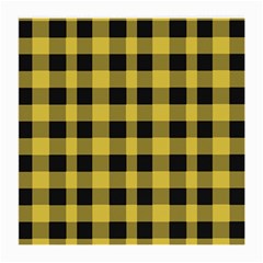 Black And Yellow Small Plaids Medium Glasses Cloth (2 Sides) by ConteMonfrey