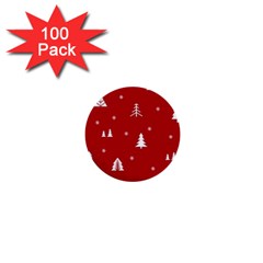 Abstract-cute-christmas Seamless 1  Mini Buttons (100 Pack)  by nateshop