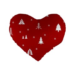Abstract-cute-christmas Seamless Standard 16  Premium Heart Shape Cushions by nateshop