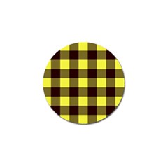 Black And Yellow Plaids Golf Ball Marker by ConteMonfrey