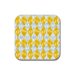 Background-box Yellow Rubber Coaster (square) by nateshop