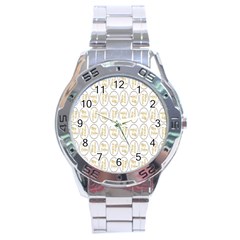 Background-cute-christmas Gold Stainless Steel Analogue Watch by nateshop