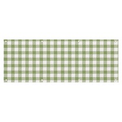 Green Tea White Small Plaids Banner And Sign 8  X 3  by ConteMonfrey