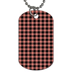 Straight Black Pink Small Plaids  Dog Tag (one Side) by ConteMonfrey