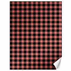 Straight Black Pink Small Plaids  Canvas 36  X 48  by ConteMonfrey