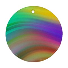 Background-rainbow Round Ornament (two Sides) by nateshop