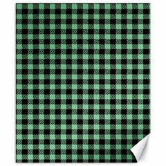 Straight Green Black Small Plaids   Canvas 8  X 10  by ConteMonfrey