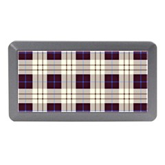 Purple, Blue And White Plaids Memory Card Reader (mini) by ConteMonfrey