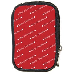 Cute Christmas Red Compact Camera Leather Case by nateshop