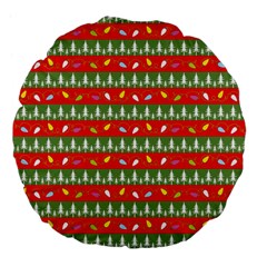 Christmas-papers Large 18  Premium Flano Round Cushions by nateshop