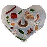 Healthy ingredients Large 19  Premium Heart Shape Cushions Front